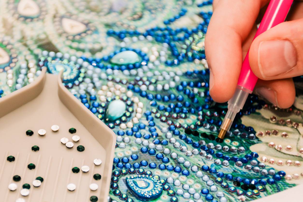 reproduction œuvre d'art broderie diamant