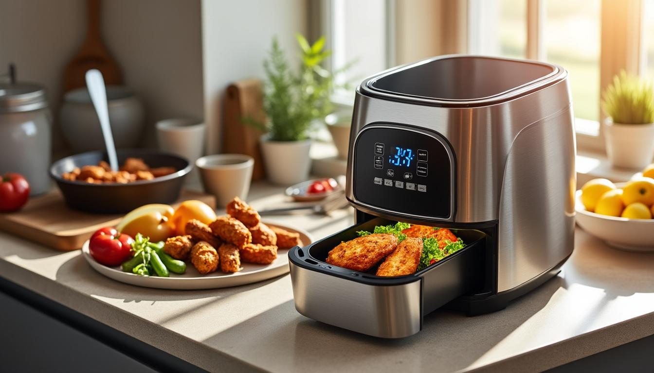 découvrez comment l'air fryer à 2 compartiments révolutionne votre expérience culinaire. préparez des repas savoureux et croustillants tout en gagnant du temps en cuisinant plusieurs plats simultanément. simplifiez votre quotidien en alliant santé et goût avec cet appareil innovant!