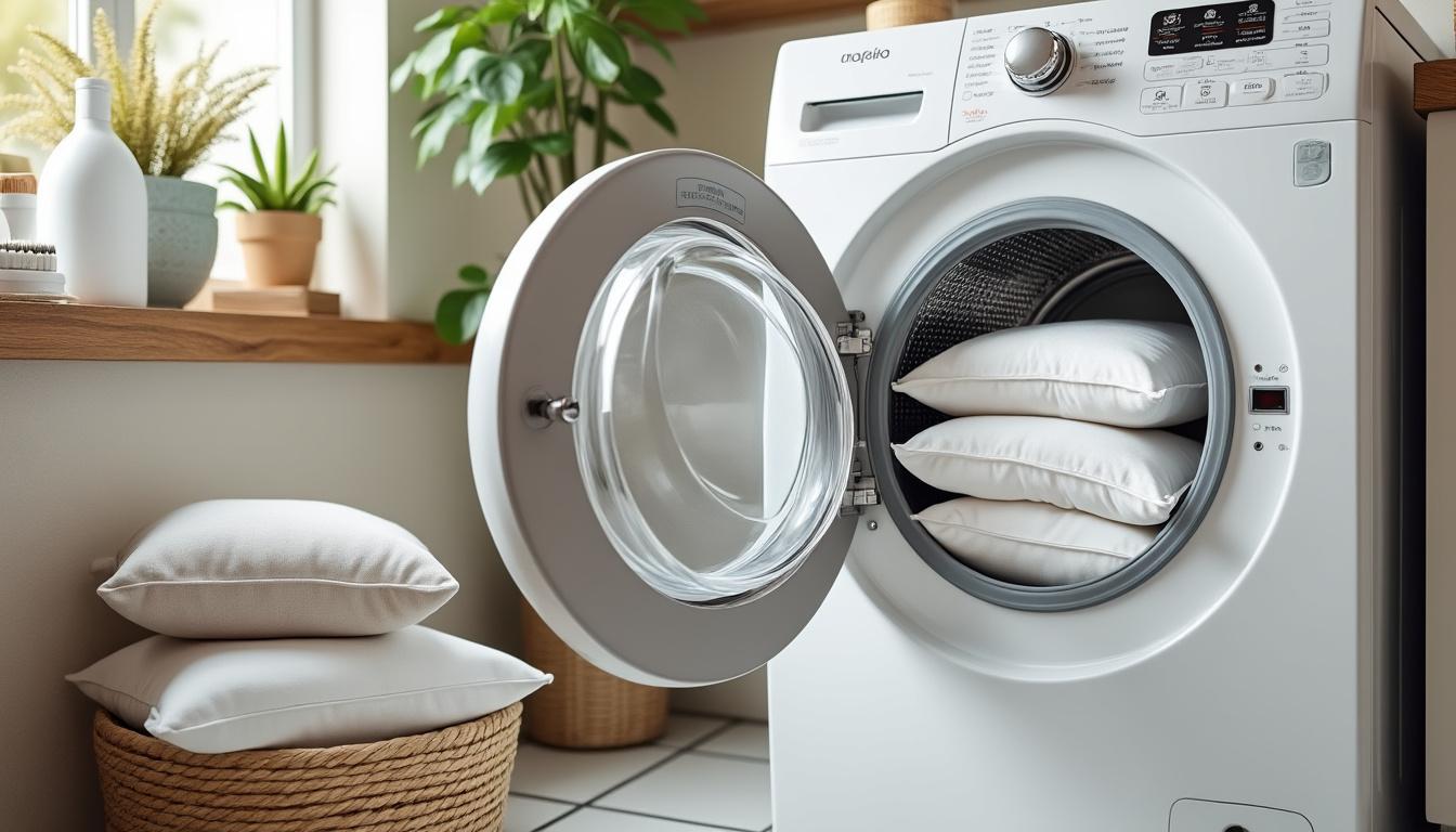 découvrez la méthode idéale pour laver et sécher vos oreillers en machine. apprenez les astuces pour garantir un séchage optimal tout en préservant la qualité et la douceur de vos oreillers. suivez nos conseils pour un entretien facile et efficace.