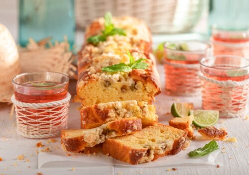 Delicious gooseberry yeast cake made of fresh berry fruits.