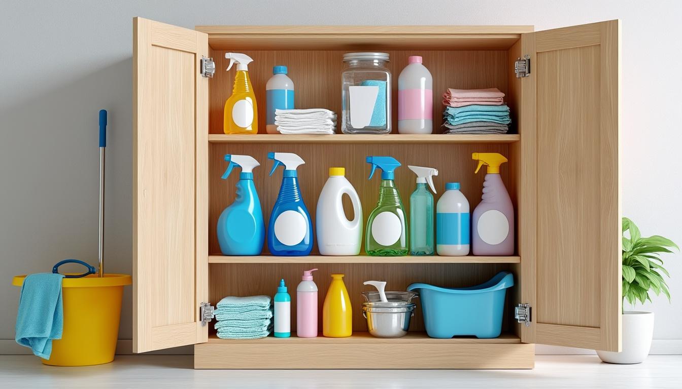 découvrez nos conseils pratiques pour organiser efficacement vos produits d’entretien dans un placard haut, gagner de la place et sécuriser votre rangement au quotidien.