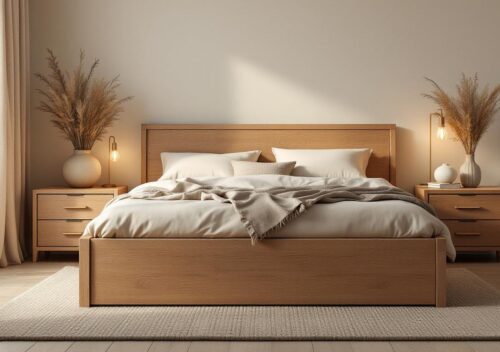 découvrez nos idées déco pour sublimer votre chambre avec un lit coffre en bois, alliant praticité et ambiance chaleureuse pour un espace cosy et élégant.