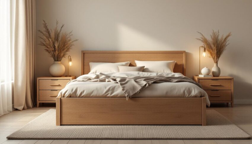 découvrez nos idées déco pour sublimer votre chambre avec un lit coffre en bois, alliant praticité et ambiance chaleureuse pour un espace cosy et élégant.
