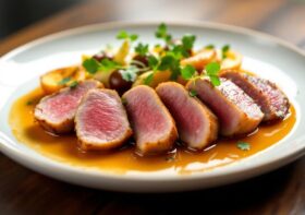 Recette d’aiguillettes de canard sauce foie gras : un plat gastronomique à la portée de tous