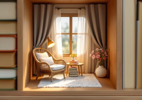 découvrez notre guide complet maquettes book nook, parfait pour les passionnés de lecture et d'artisanat. créez des décors miniatures détaillés qui embelliront votre espace de lecture.