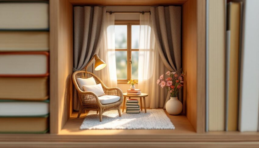 découvrez notre guide complet maquettes book nook, parfait pour les passionnés de lecture et d'artisanat. créez des décors miniatures détaillés qui embelliront votre espace de lecture.