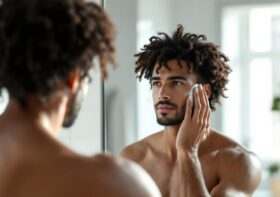 Soin cheveux frisés homme