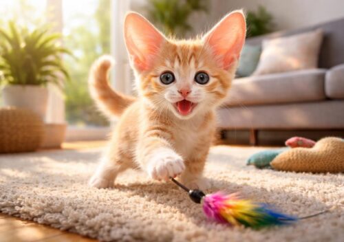 découvrez les aventures amusantes d'un chaton aux grandes oreilles qui apporte joie et malice dans votre maison.