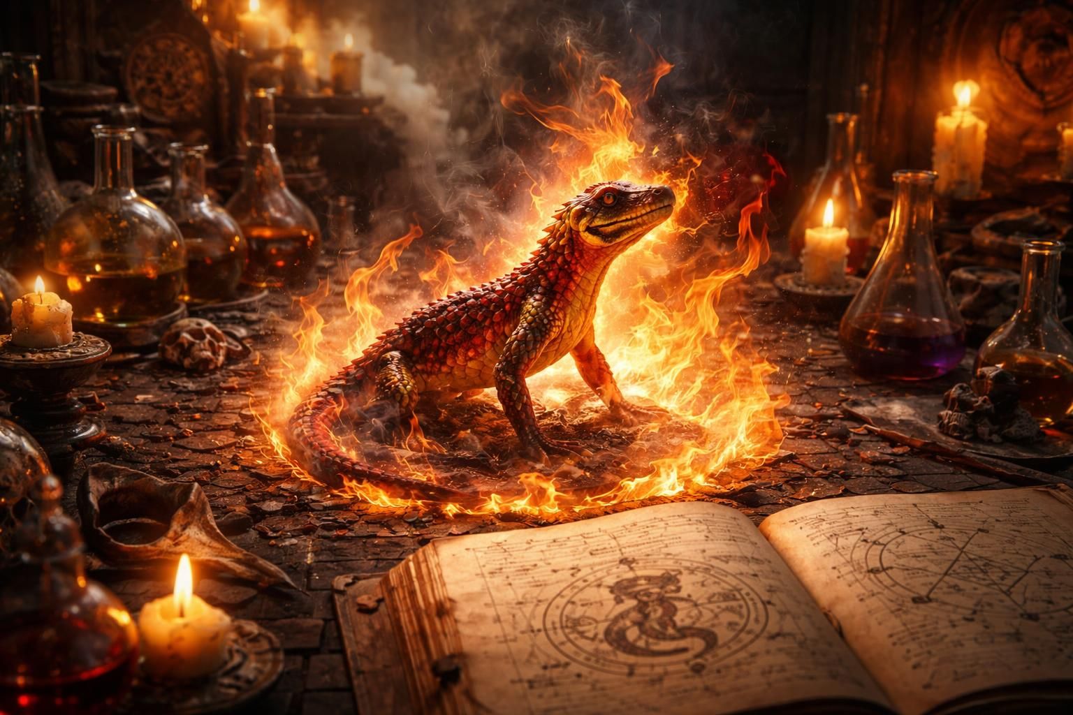découvrez le rôle essentiel du symbolisme de la salamandre chez les alchimistes et les occultistes, et son importance dans leurs pratiques mystiques et ésotériques.
