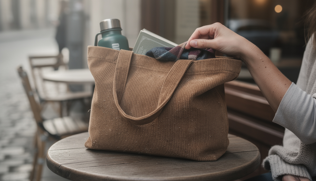 découvrez les avantages pratiques du sac cabas en velours côtelé, un accessoire tendance et durable qui accompagne parfaitement votre quotidien.