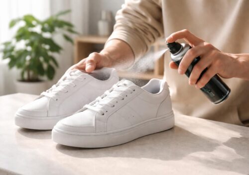 découvrez nos conseils pour bien appliquer un spray protecteur sur vos sneakers et les garder comme neuves grâce à un imperméabilisant efficace.