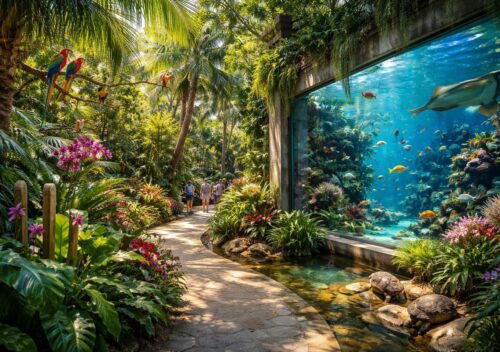 découvrez le jardin exotique du zoo de sanary-sur-mer et son aquarium, une visite incontournable pour toute la famille où faune marine et plantes tropicales vous émerveilleront.