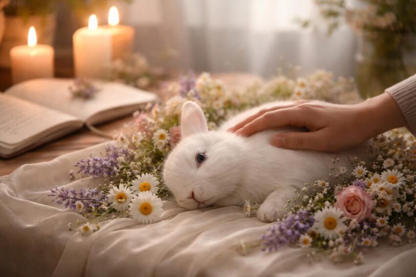 découvrez un rituel d'adieu apaisant pour dire au revoir à votre lapin décédé les yeux ouverts, avec des conseils pour honorer sa mémoire et surmonter cette perte.