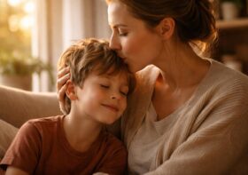 Signification des bisous sur le front : quand et pourquoi les donner