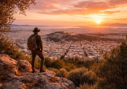 découvrez la colline lycabette à athènes et profitez d'une vue panoramique exceptionnelle sur la ville. un incontournable pour les amateurs de paysages et de photographie.