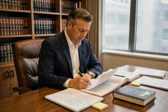 Avocat consultant des documents juridiques liés à l'article 1112-1 du Code civil dans son cabinet